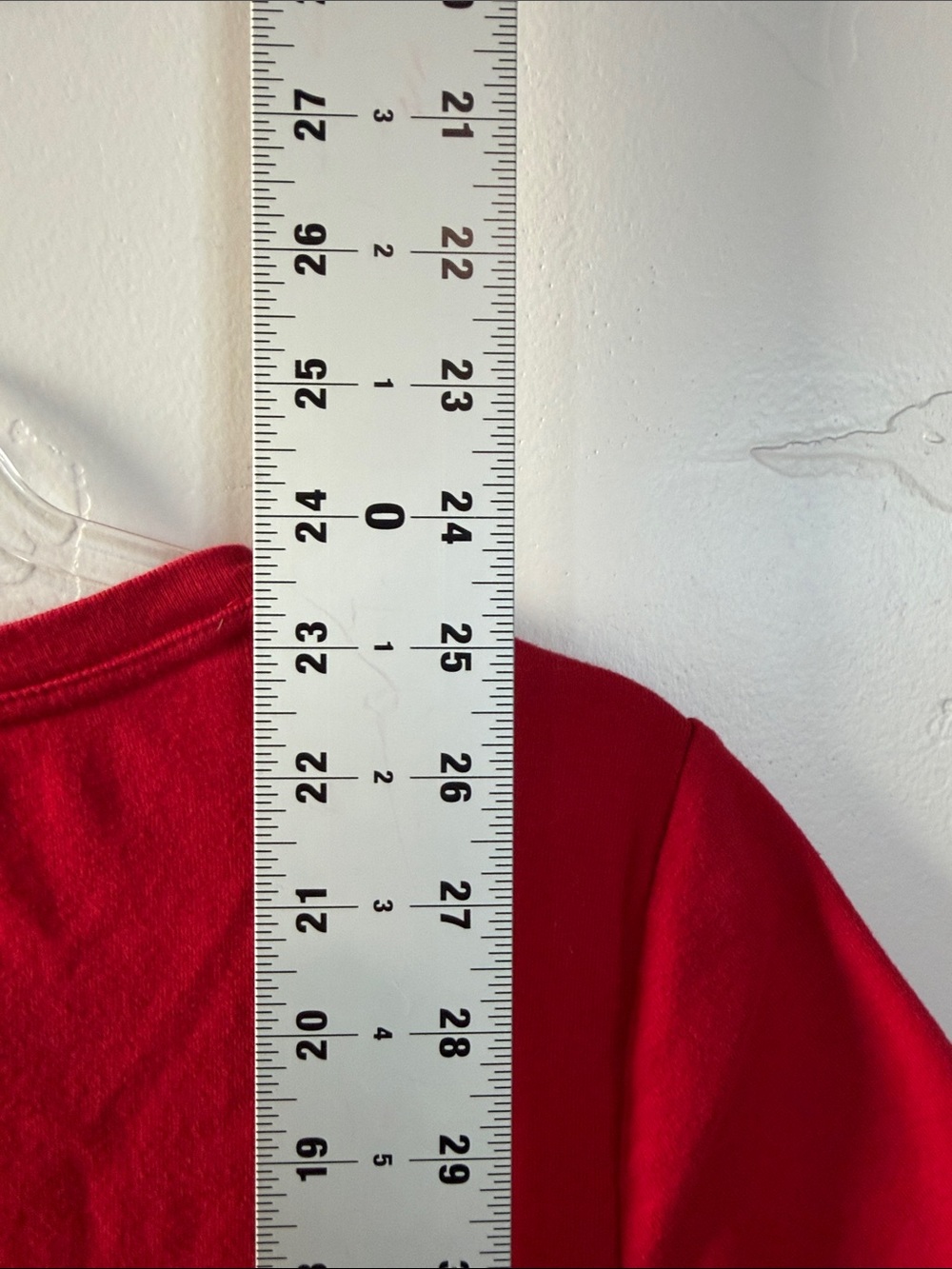St. John's Bay Bright Red V-Neck Tee - Picture 4 of 6